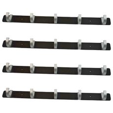 AXIS 艾克思 輕量鋁合金防水耐重5勾掛勾 簡約灰黑色系, 4個