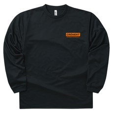 urbantee 中性款字母印花涼感長袖T恤, 黑色