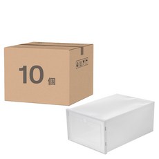 comet 組裝式收納鞋盒, 白色, 10個