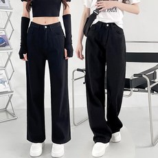 jalbba jean 女款 Elvin 2種長度棉質半寬版長褲