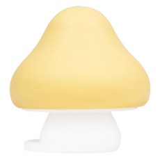 COCONORY Lu Lu Chew 全矽膠安撫奶嘴 附奶嘴蓋 Set 奶嘴1入+奶嘴蓋1入, 3~6個月, 白色+黃色, 1組