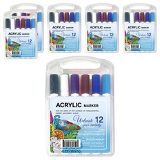 DADA 三角水性壓克力多用途麥克筆, 6個, 12色