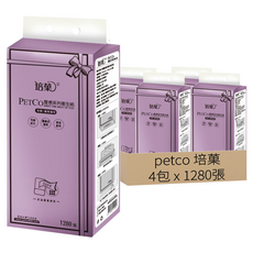 petco 培菓 懸掛式雲感衛生紙 可溶於水 芋圓紫, 1入, 4包