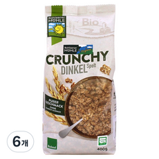 볼제너뮬러 유기농 스펠트밀 크런치 시리얼, 400g, 6개