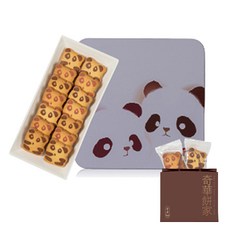 kee wah bakery 奇華餅家 熊貓造型手工奶油餅乾 混和熊貓2款, 198g, 1盒