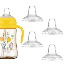 soonsooa 嬰幼兒用 NEW 透明鴨嘴奶嘴, 4個
