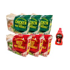 越南米線 雞肉味 240g 3入+牛肉味 240 3入+辣椒醬 250g, 1組, 60g