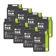 에코펫위드 반려동물 차콜 배변패드, 52개입, 8개