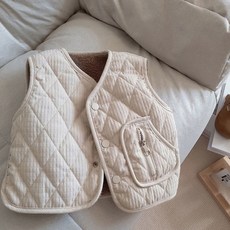 日常絎縫口袋羊羔毛雙面背心