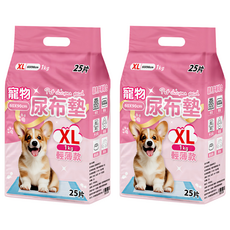 咕沛日常 寵物尿布墊 輕薄款, 25片, 2包