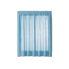 MAKEGREAT 黏貼式魔鬼氈窗簾蝴蝶褶, 藍色