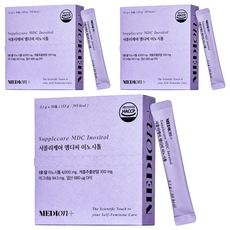 메디온 정품 서플리케어 엠디씨 이노시톨 4000mg 엽산 비타민B 153g, 30포, 3박스