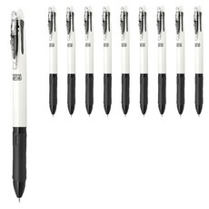 Zebra Clip-on Slim Soft 3C 3 色筆 0.7mm, 白色, 10個