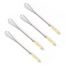 Ace綜合物流不銹鋼迷你打蛋器, 4個, 混合顏色