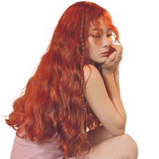 가발나라 여성용 통가발 히피펌 L, 쿠퍼오렌지믹스, 1개