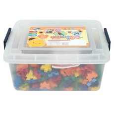 OZ TOY Ari 木製拼圖積木收納箱 400p, 隨機出貨, 1個