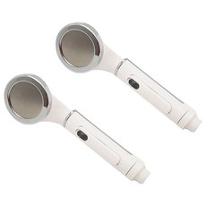 按壓式增壓蓮蓬頭, 2個, 白色