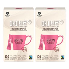 IBREW 榛果風味即溶黑咖啡隨身包, 1g, 100條, 2盒