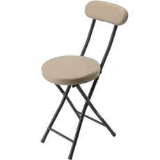 니토리 접이식 슬림형 푹신한 쿠션 라운드 등받이 체어 의자, 모카, 1개