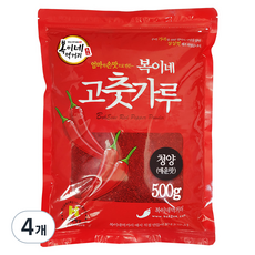 복이네먹거리 청양고춧가루 매운맛 김치용, 4개, 500g