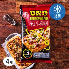 오뚜기 UNO 불고기 사각피자 (냉동), 99g, 1개입, 4개