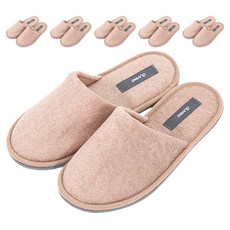 OLIVING 柔軟現代風樓層隔音客廳拖鞋 2雙, 蜜桃色