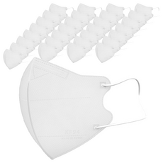 메디케이알 와이드 새부리형 황사방역마스크 아동용 KF94 소형, 25개입, 4개, 버니화이트