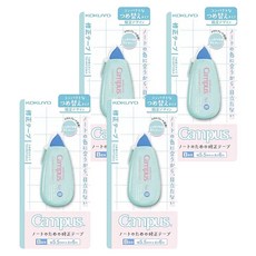 KOKUYO 國譽 Campus 象牙白可替換修正帶B罫, Newtro綠, 4個