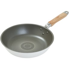 니토리 인덕션 티타늄 코팅 우드 핸들 프라이팬 화이트, 26cm, 1개