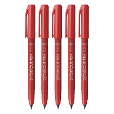 Kuretake 吳竹 菲林筆 OP-100，紅色不透明筆, 5支