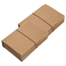 牛皮紙Pad活頁夾 A5筆記本 50張包含 5個捆綁, 封面（單色）、內頁（隨機出貨）, 2組