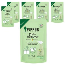 PiPPER STANDARD 沛柏 鳳梨酵素去漬劑補充包 (檸檬草) 強效天然 可生物分解, 325ml, 6包