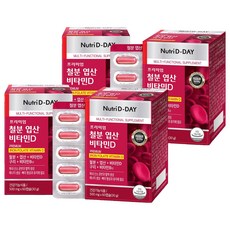 Nutri D-DAY 優質鐵質葉酸維他命D 30g, 4個, 60錠