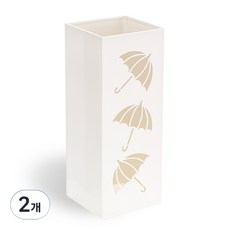 Anplus 四角鐵製大容量雨傘架, 2個, 白色