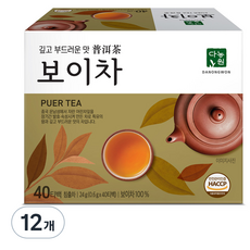 다농원 보이차, 600mg, 40개입, 12개