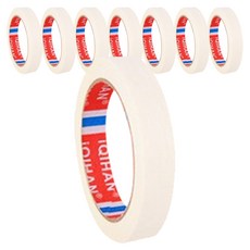 iQIHAN DADA 彩色遮蔽膠帶 白色 20 mm x 20 m, 8個