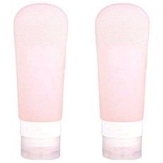 Molang 便攜式矽膠旅行分裝瓶 89ml, 粉紅色, 2個