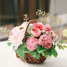 Aspasia Nora 康乃馨香皂花籃, 粉色的