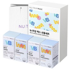 Nu:trip Max 維生素B錠 2入 各30粒+益生菌軟膠囊 2入 各30粒+提袋, 1組