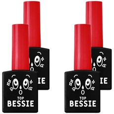 BESSIE 亮面上層凝膠, 單色, 11ml, 4個