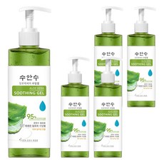 수안수 알로에베라 수딩젤 펌프형, 400ml, 5개