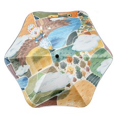 LoHoY 兒童摺疊圓夢傘 圓角防戳傘 防回彈設計 UPF50+防曬 夜間反光條 晴雨兩用