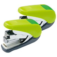 PLUS 普樂士 平釘釘書機 Karu-Hit 10號針 ST-010VNH, 綠色, 2個