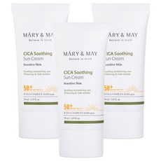 [비건뷰티] 마리엔메이 시카 수딩 선크림 SPF50+ PA++++, 50ml, 3개
