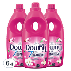 다우니 초고농축 7일지속 탈취파워 섬유유연제 목련과 베리 본품, 1.05L, 6개