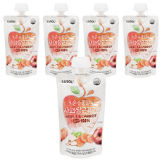 LUSOL 果泥 胡蘿蔔蘋果, 100g, 5包