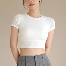 아루아 쫀득 캡내장 반팔 노브라 티셔츠