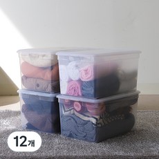 IRIS OHYAMA 愛麗思歐雅瑪 韓國製造多功能收納箱 CLC-18, 透明, 19L, 12個