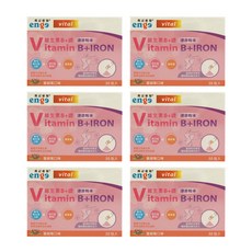 enge 鷹記維他 維生素B+鐵 速溶粉末 蔓越莓口味, 30包, 2g, 6盒