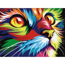 아트조이 DIY 명화그리기 30 x 40 cm, 무지개 고양이, 1개
